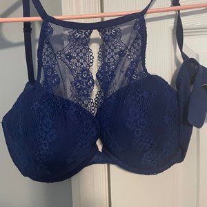 Adore Me Blue Lace front Bralet size 36C